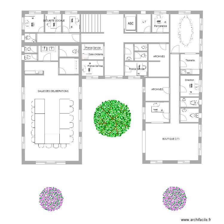 PÔLE ADMINISTRATIF. Plan de 0 pièce et 0 m2