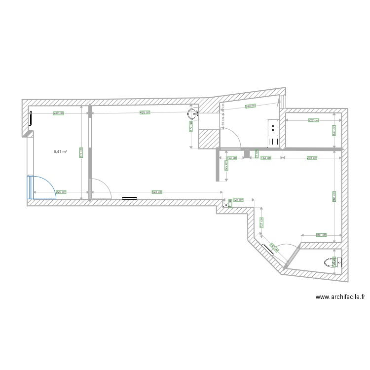 Bulle d'éveil. Plan de 4 pièces et 52 m2