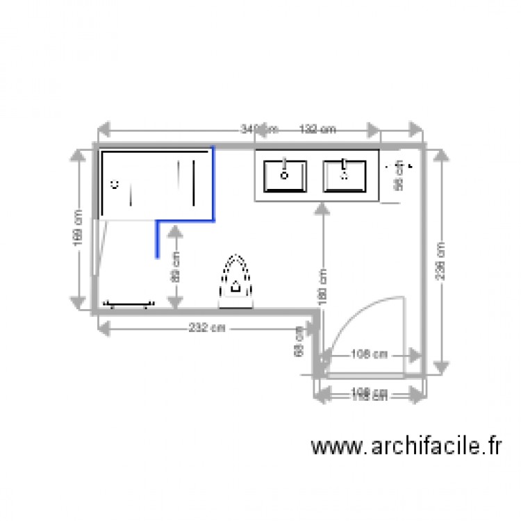 SALLE DE BAINS RDG meublée FUTURE. Plan de 0 pièce et 0 m2