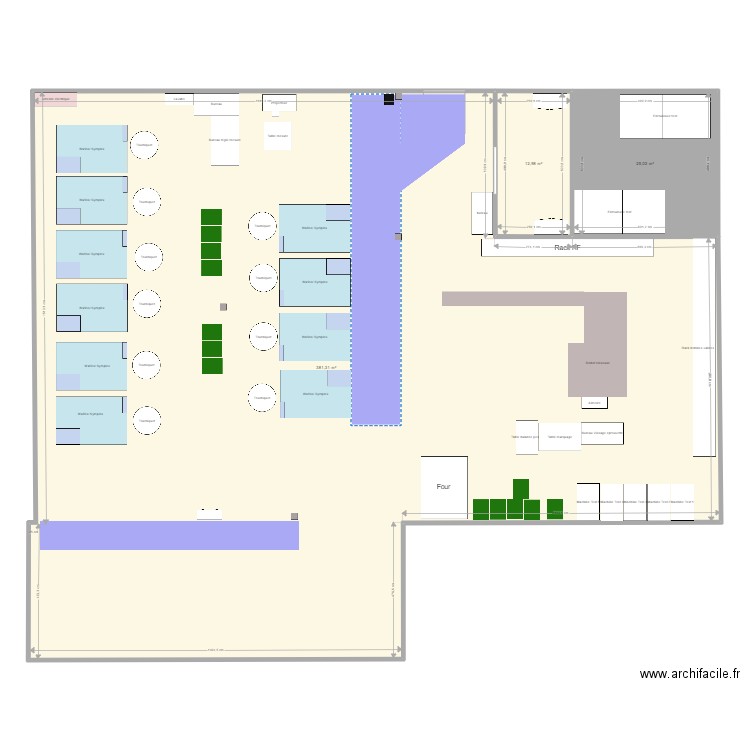 STAUBLI. Plan de 3 pièces et 419 m2