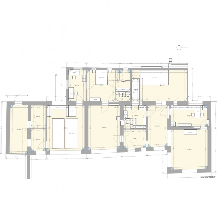 Projet location RC. Plan de 0 pièce et 0 m2