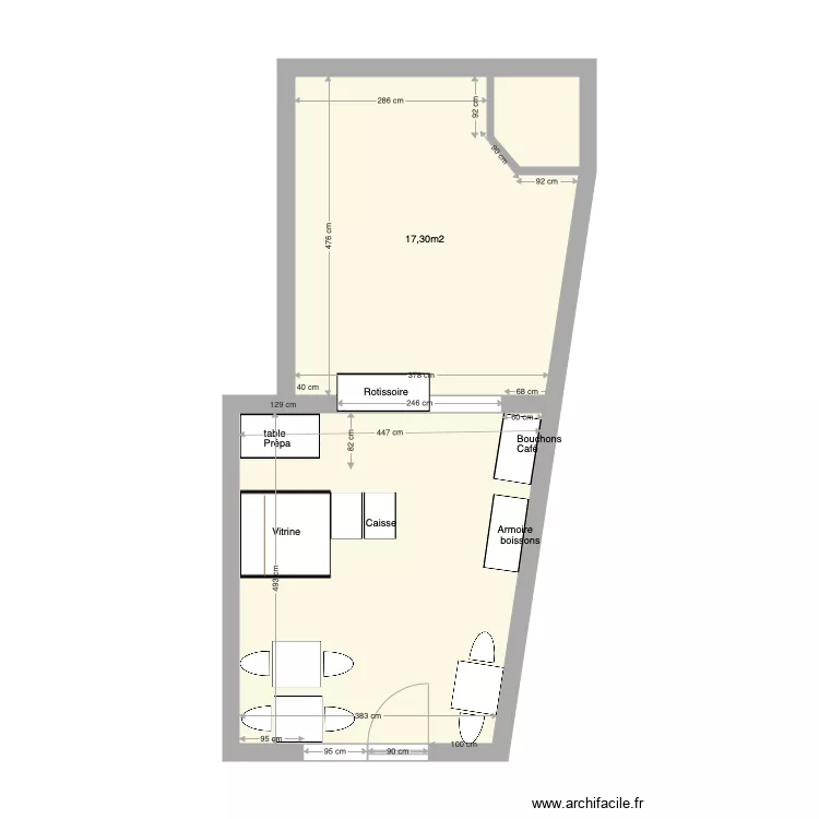 pizzeria avec poulets. Plan de 