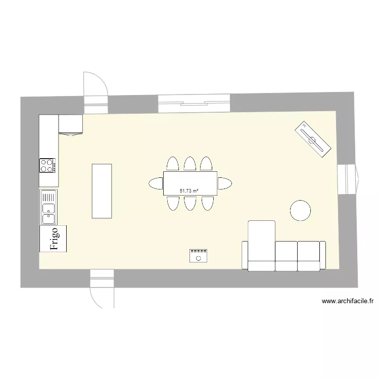 etage1 salon cuisine . Plan de 