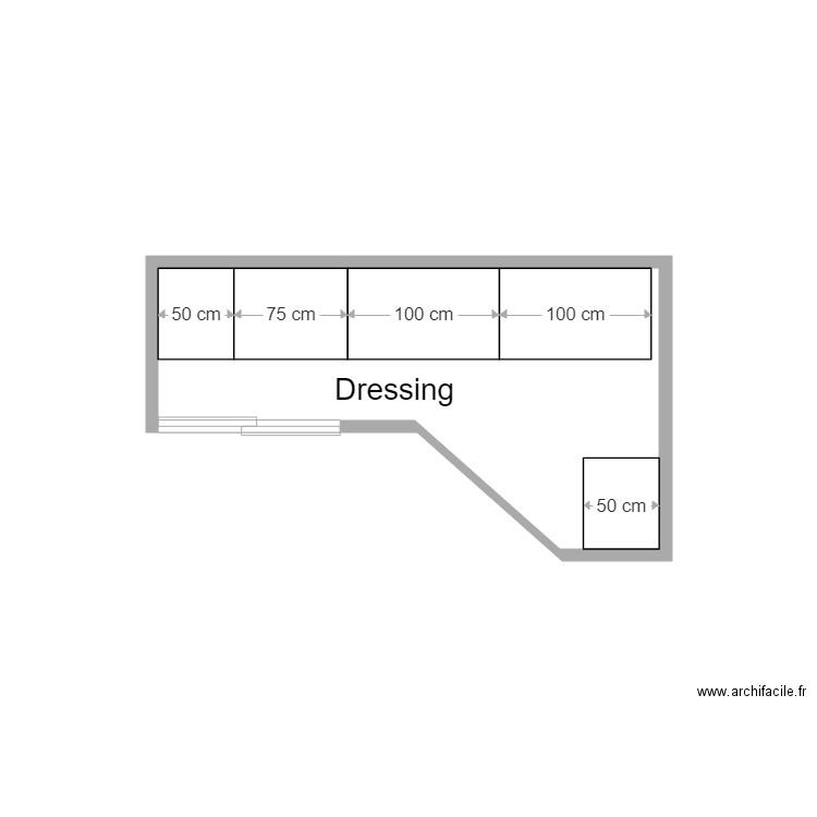 dressing. Plan de 0 pièce et 0 m2