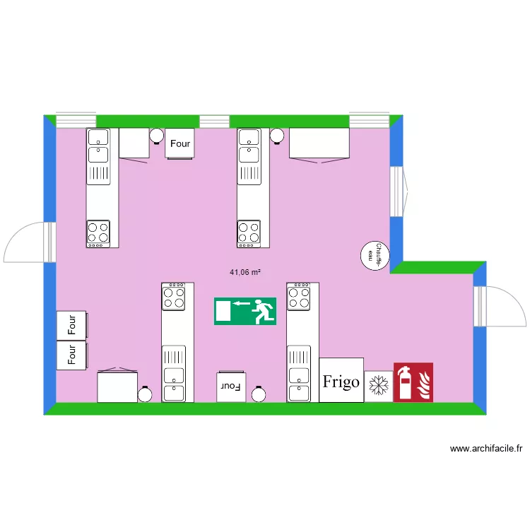 plan cuisine collective. Plan de 