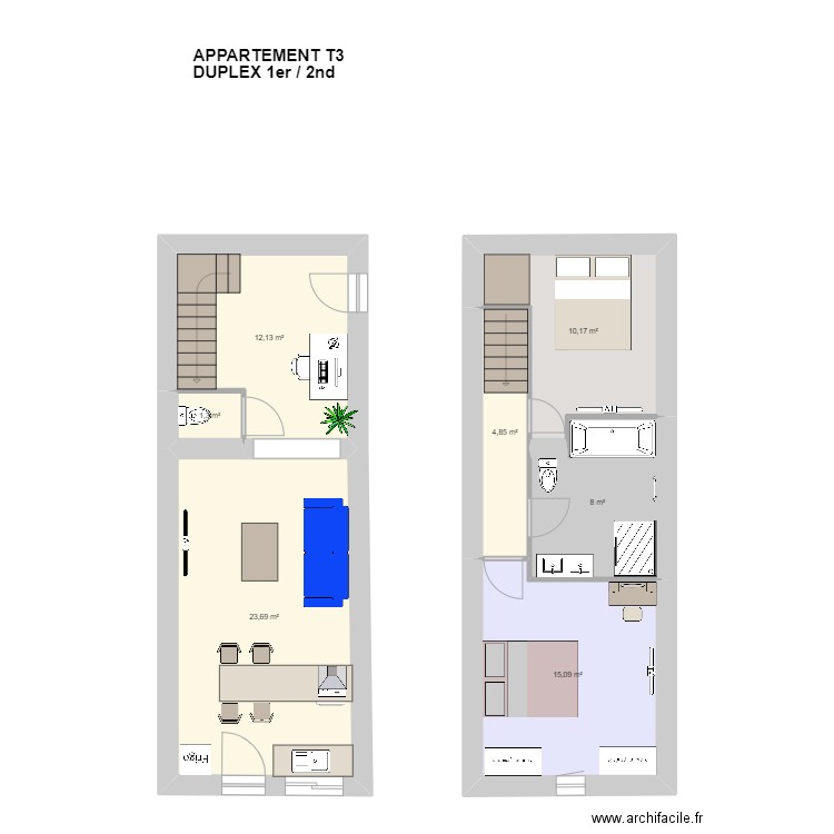 appart Petits Robins. Plan de 0 pièce et 0 m2