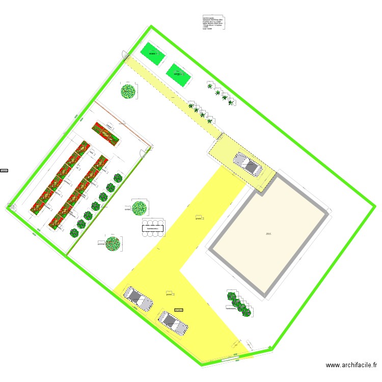 plan total. Plan de 1 pièce et 121 m2