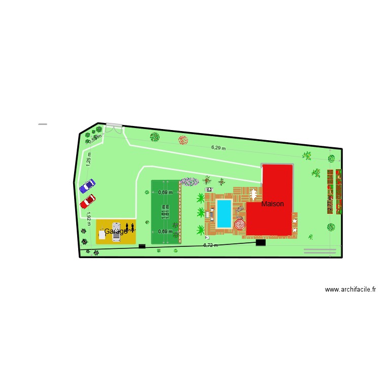Terrain PDC 2. Plan de 4 pièces et 24 m2
