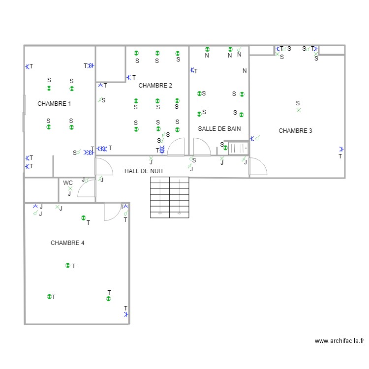 DE GROOTE R1. Plan de 6 pièces et 56 m2