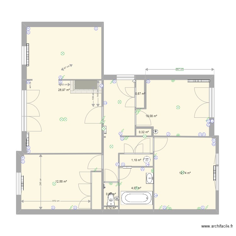 Appart brut - Origine. Plan de 0 pièce et 0 m2