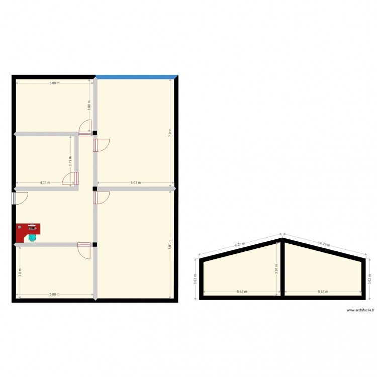 bureau Q10. Plan de 0 pièce et 0 m2