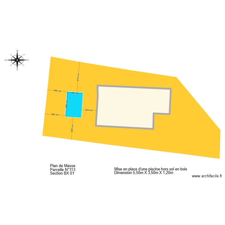 plan . Plan de 1 pièce et 125 m2