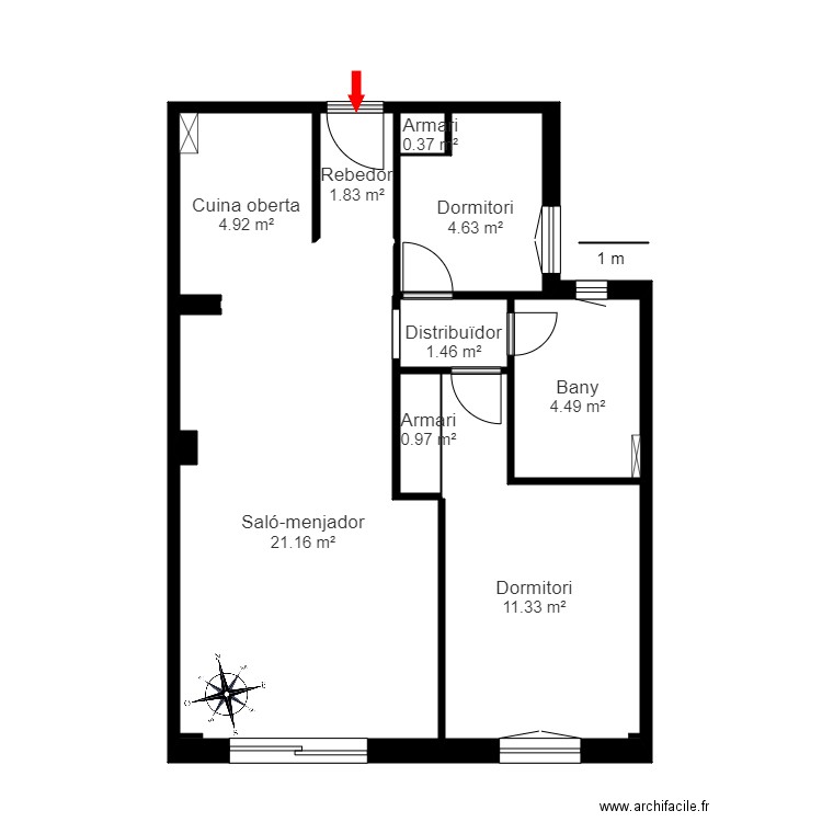 c hort de godi 8 2 2 encamp. Plan de 9 pièces et 51 m2