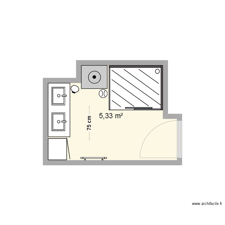 SDB Kim2. Plan de 0 pièce et 0 m2