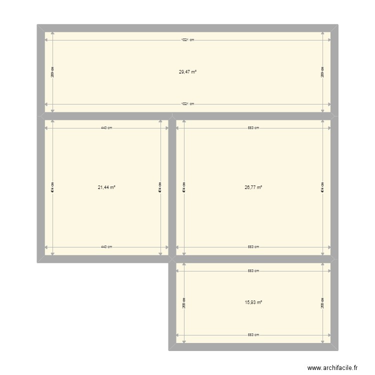 nouveau plan sorbieres. Plan de 4 pièces et 94 m2