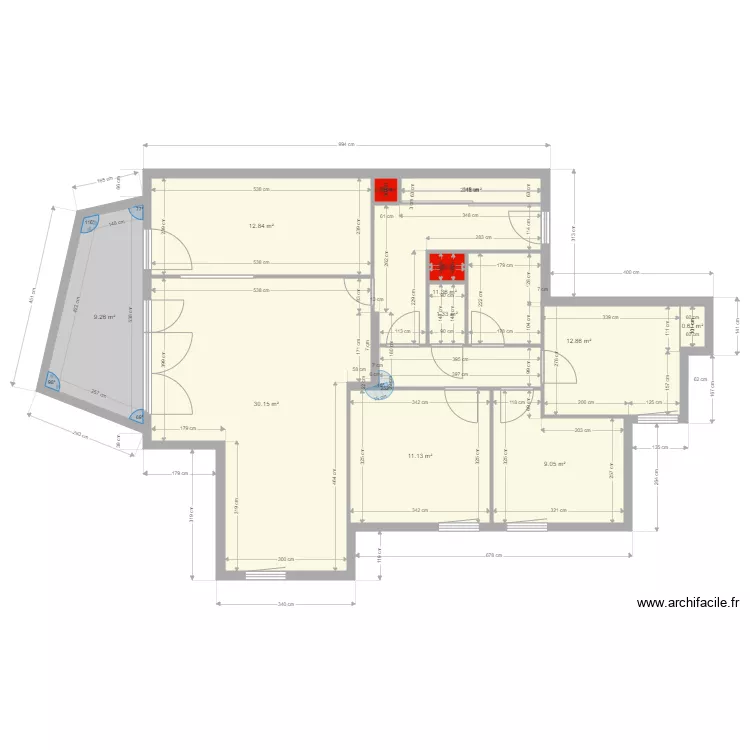 appart st ju. Plan de 