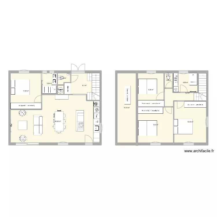 maison lafayette V2. Plan de 