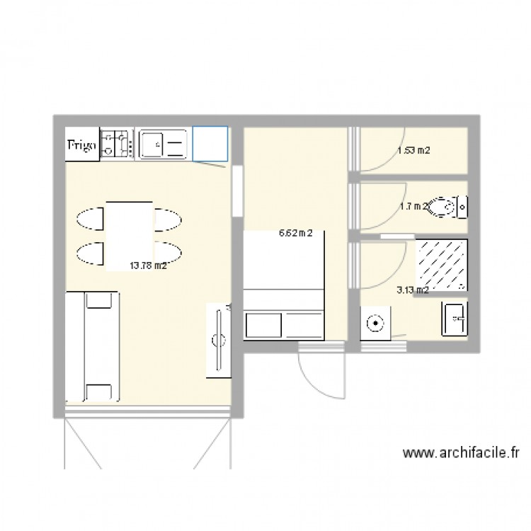 petit maison de campagne. Plan de 0 pièce et 0 m2