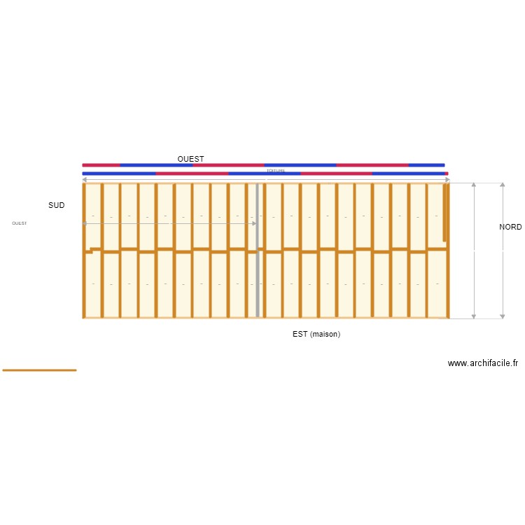 plan de l ossature Toiture 2. Plan de 0 pièce et 0 m2