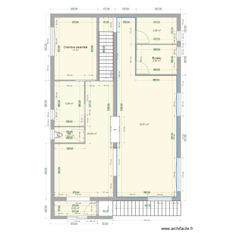 Premier étage cotation. Plan de Premier étage cotation. Plan de