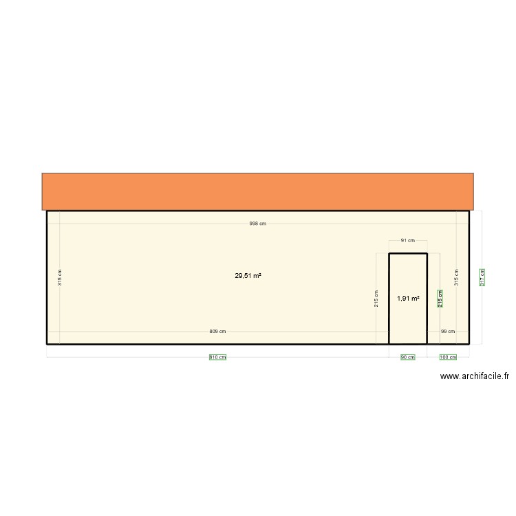 facade garage. Plan de 0 pièce et 0 m2