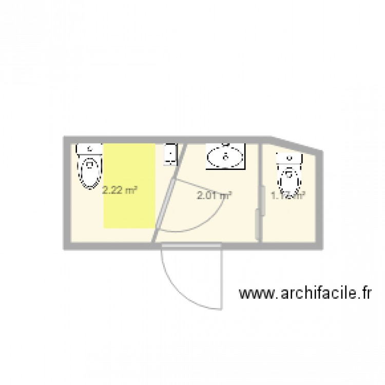 tournedos WC. Plan de 0 pièce et 0 m2