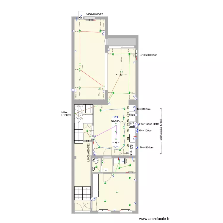 Tabellion Bel &eacute;tage Chambre Rez Placards. Plan de 0 pièce et 0 m2