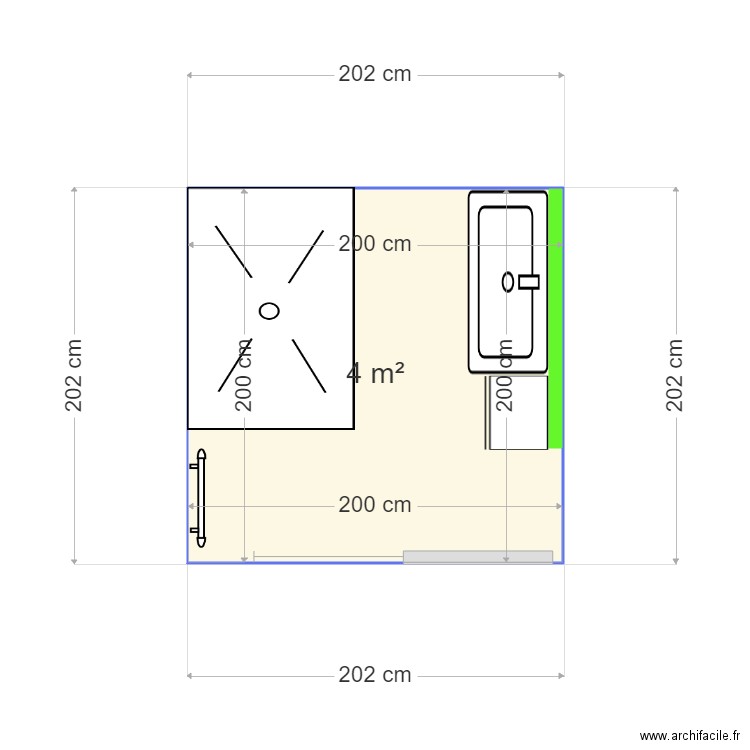 detout sdb version 2. Plan de 0 pièce et 0 m2