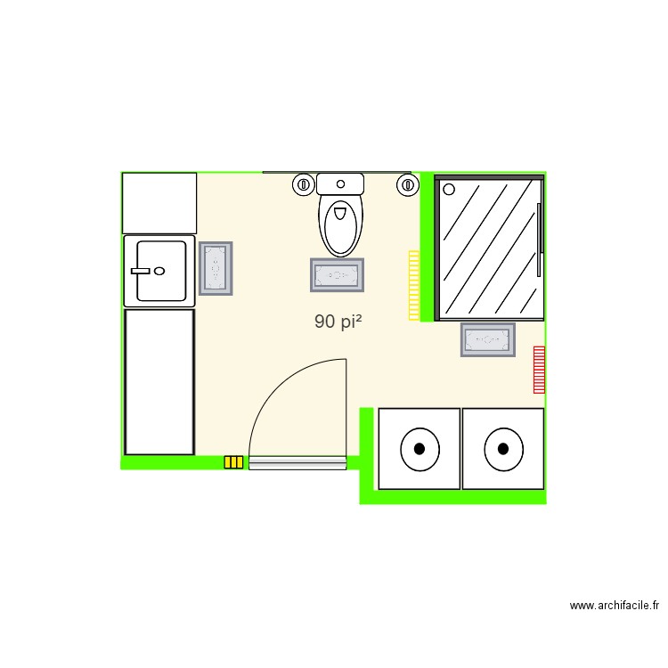 salle de bain. Plan de 0 pièce et 0 m2