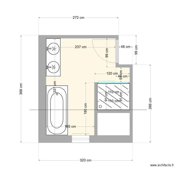 SDB2 RICE. Plan de 0 pièce et 0 m2