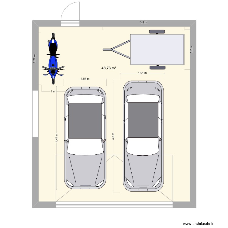 Garage 2. Plan de 0 pièce et 0 m2