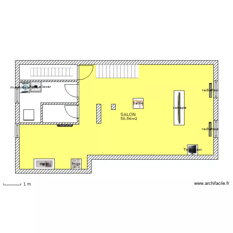 1 étage sans cote avec meuble. Plan de 1 étage sans cote avec meuble. Plan de
