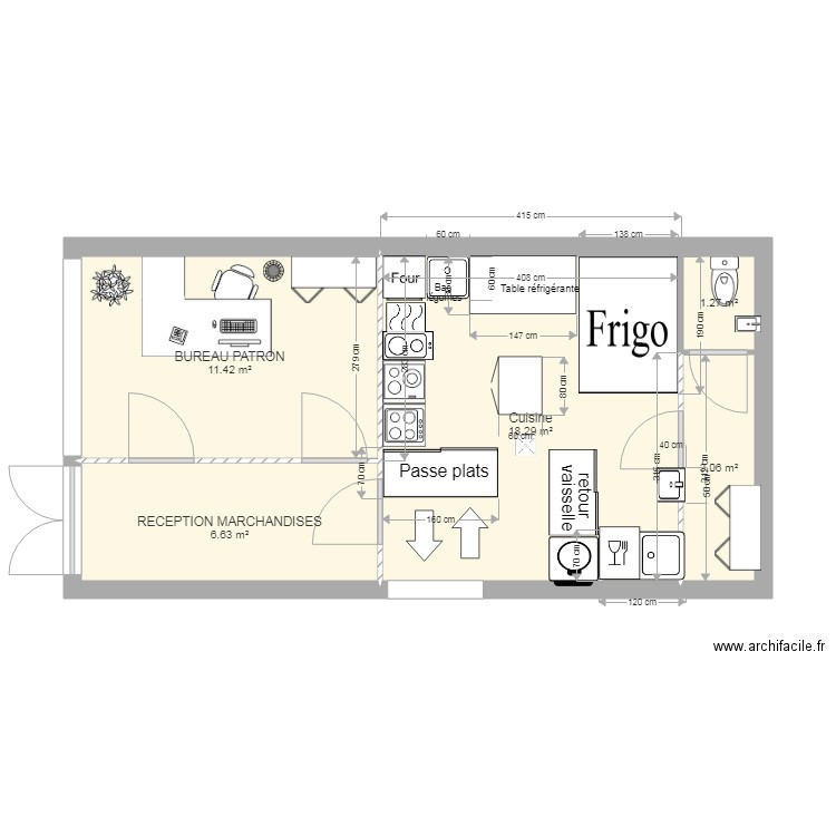 Extension cuisine. Plan de 0 pièce et 0 m2