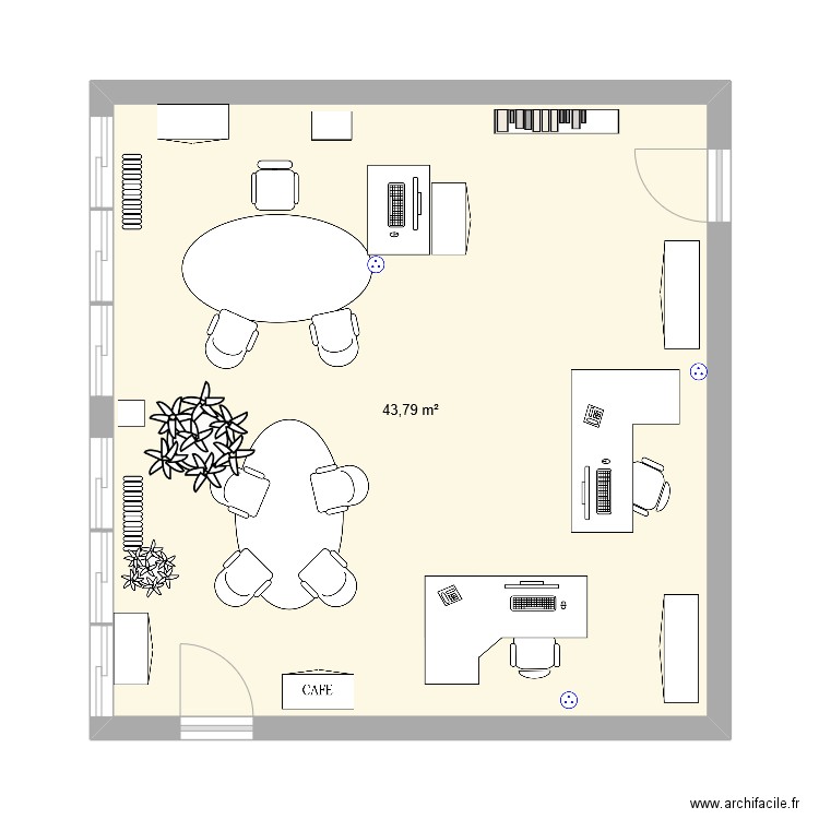 bureau 1. Plan de 0 pièce et 0 m2