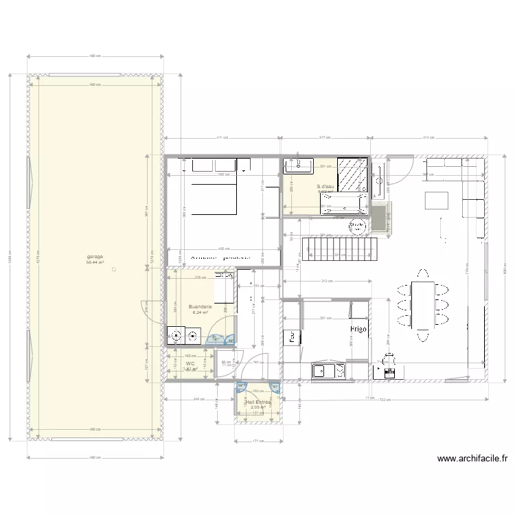 maison bois Ardennes. Plan de 