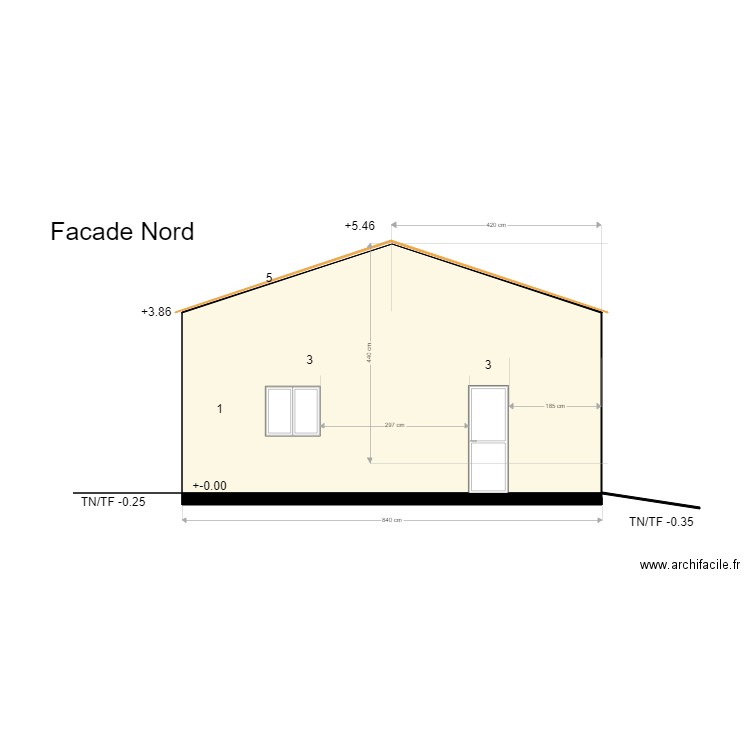 Coté droit. Plan de 0 pièce et 0 m2