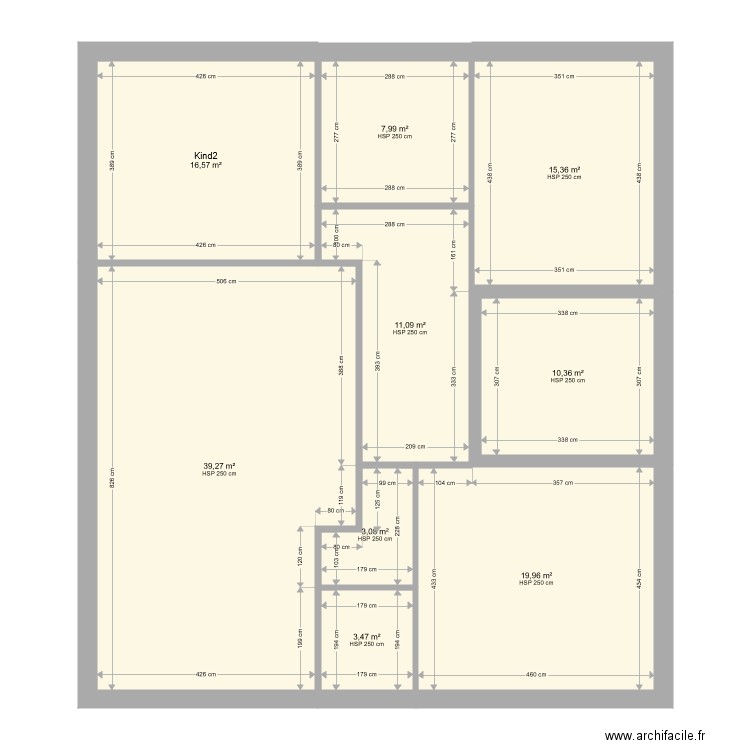 Kersbach jr. Plan de 9 pièces et 127 m2