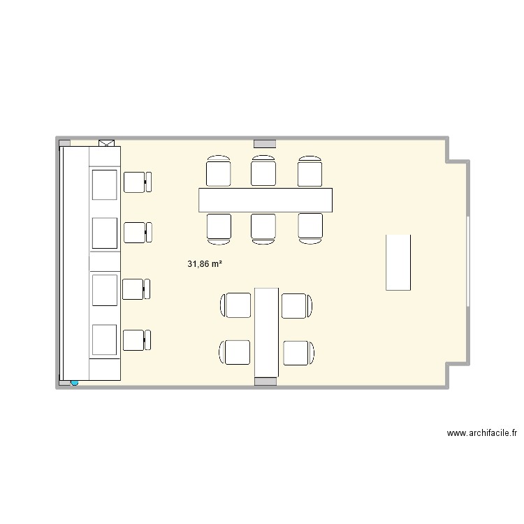 NB22 v3. Plan de 1 pièce et 32 m2