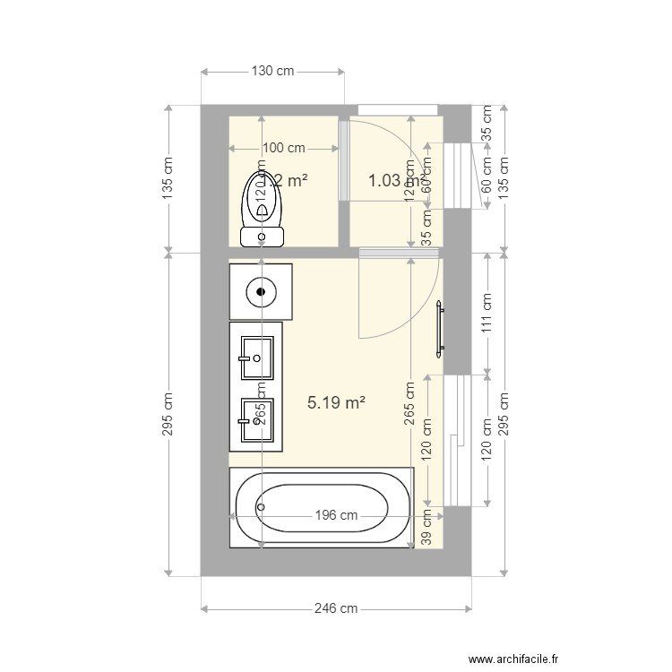 Maison Cauville SDB. Plan de 0 pièce et 0 m2