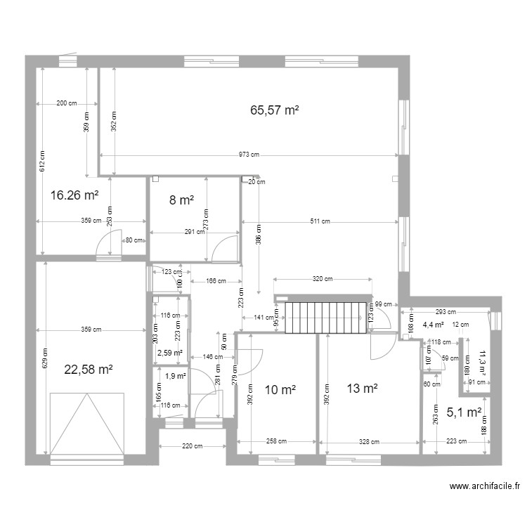 maison4bis. Plan de 6 pièces et 123 m2