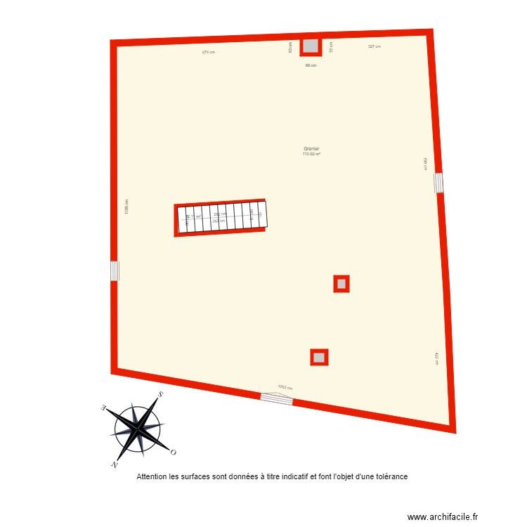 BI 4751 Grenier côté. Plan de 0 pièce et 0 m2