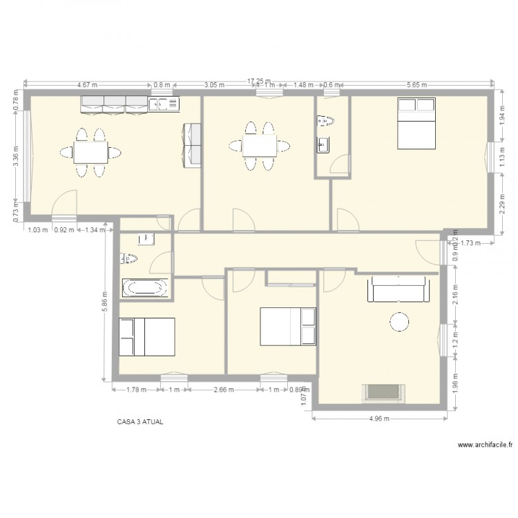 casa 3 atual. Plan de 0 pièce et 0 m2