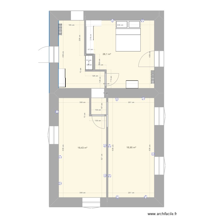 Partie nuit beaumont placard. Plan de 0 pièce et 0 m2