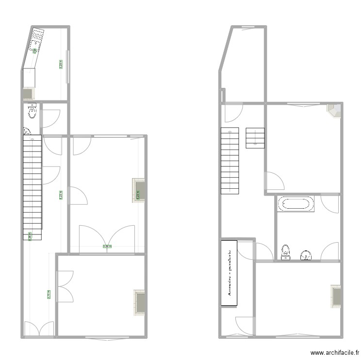 Maison. Plan de 0 pièce et 0 m2