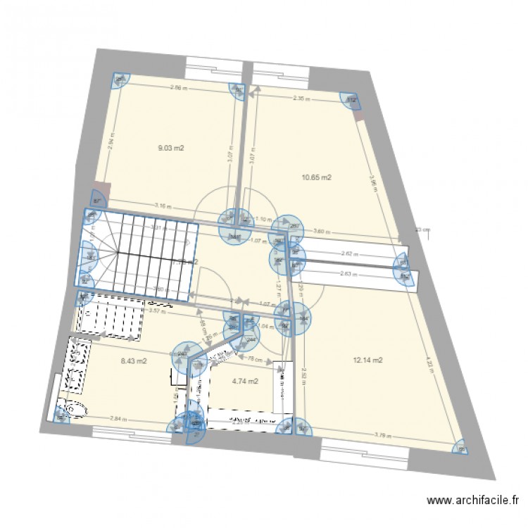 maison steph 4 modif dressing. Plan de 13 pièces et 234 m2