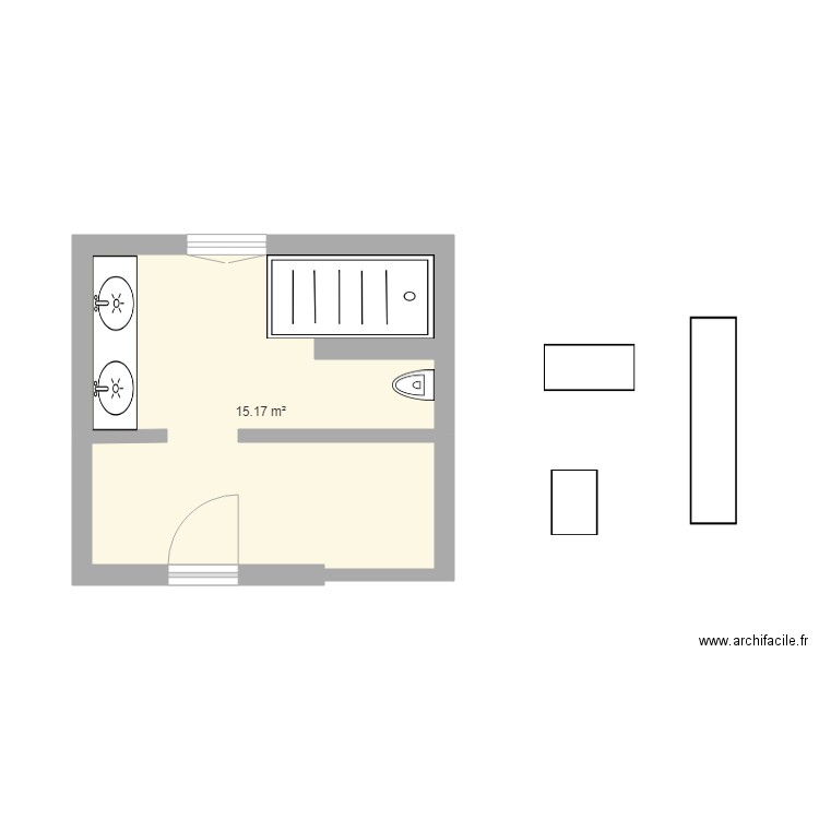 salle de bain pourlans. Plan de 0 pièce et 0 m2