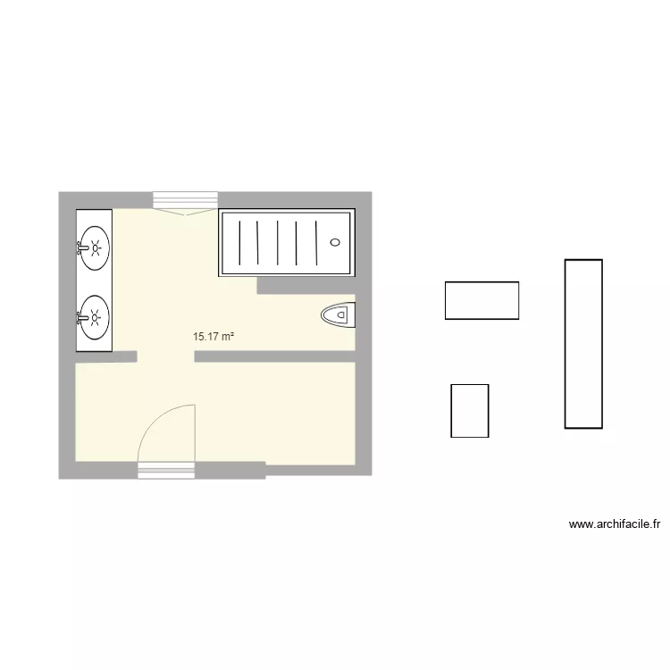 salle de bain pourlans. Plan de 
