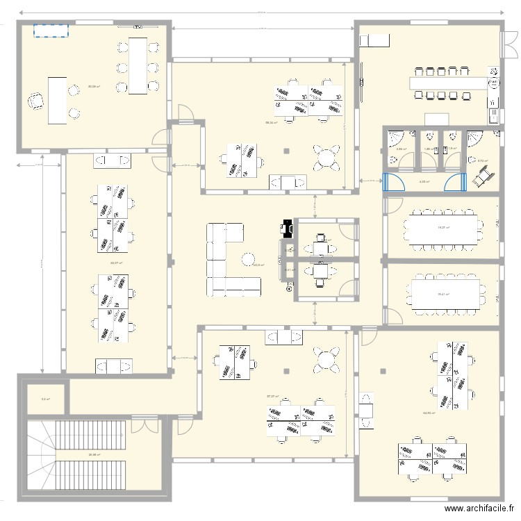 BUREAUX ANCONE V3. Plan de 0 pièce et 0 m2