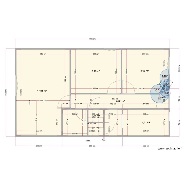 ANNEXE. Plan de 8 pièces et 52 m2