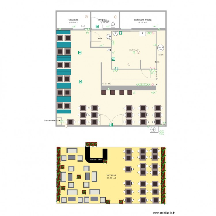  OCHO philippe  terrasse. Plan de 0 pièce et 0 m2